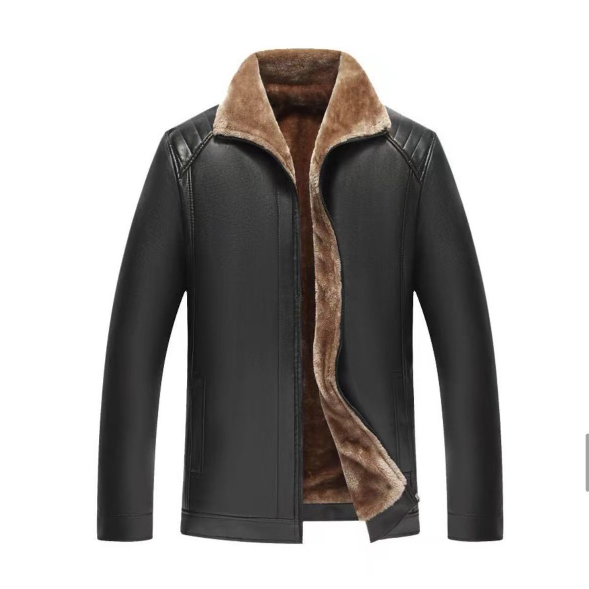 秋冬季皮衣加绒冬季款寒冷秋冬装加厚防风皮衣