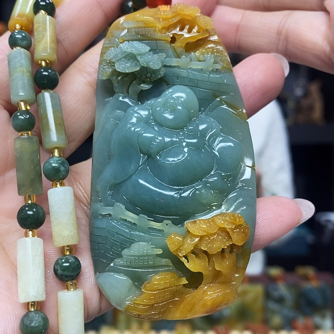 未镶嵌岫玉挂件吊坠项链