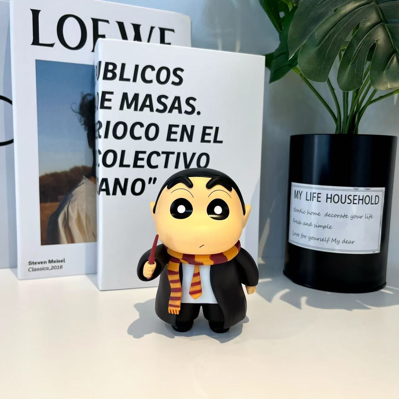 蜡笔小新哈利波特公仔造型款桌面摆件实心优质版网红手办玩偶