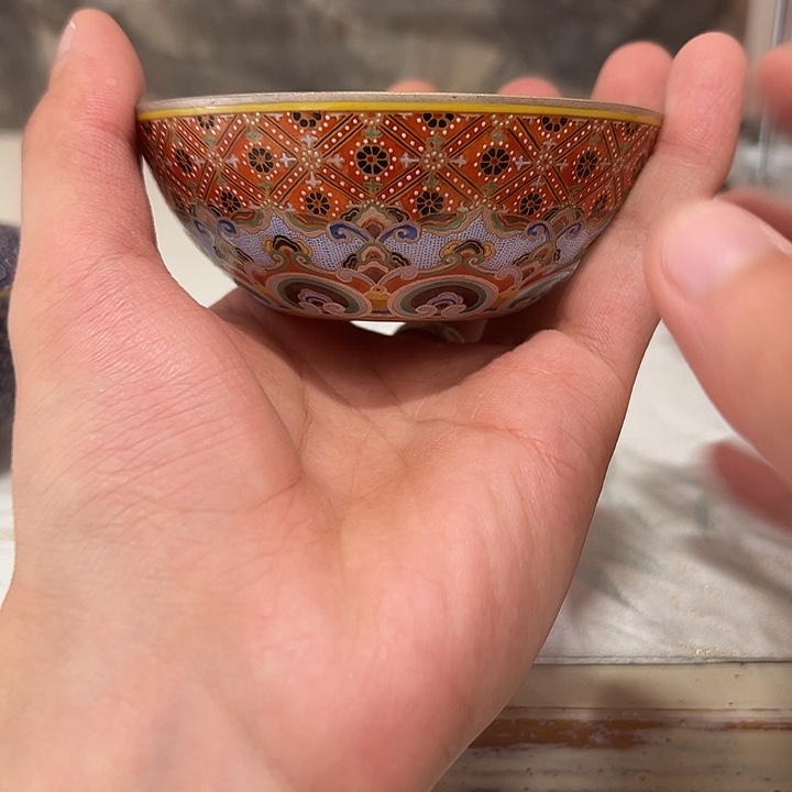 珐琅彩敦煌三兔共耳禅定杯