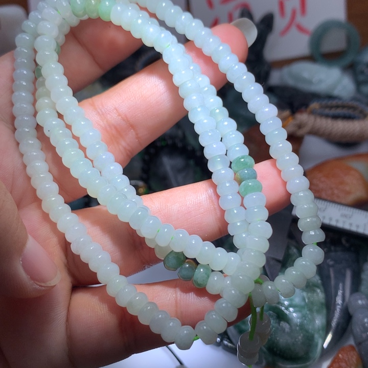 翡翠颈饰未镶嵌保真天然A货翡翠