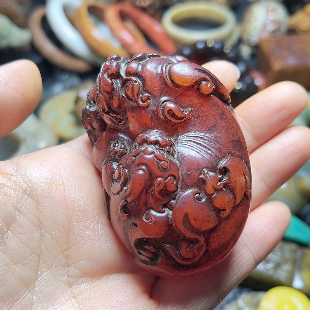 白玉菩提吊坠摆件