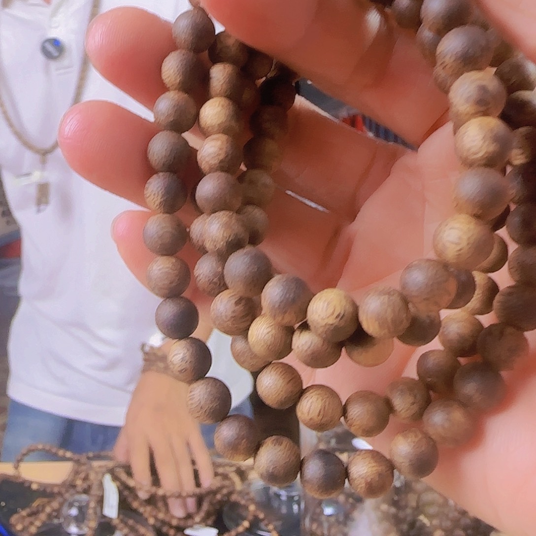 沉香碎屑沉香棋楠棋楠金沙叶圆珠长串0.7/16克多样性发一