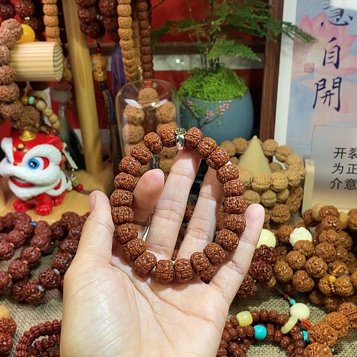 金刚菩提手串125玉华藏切金标款单圈