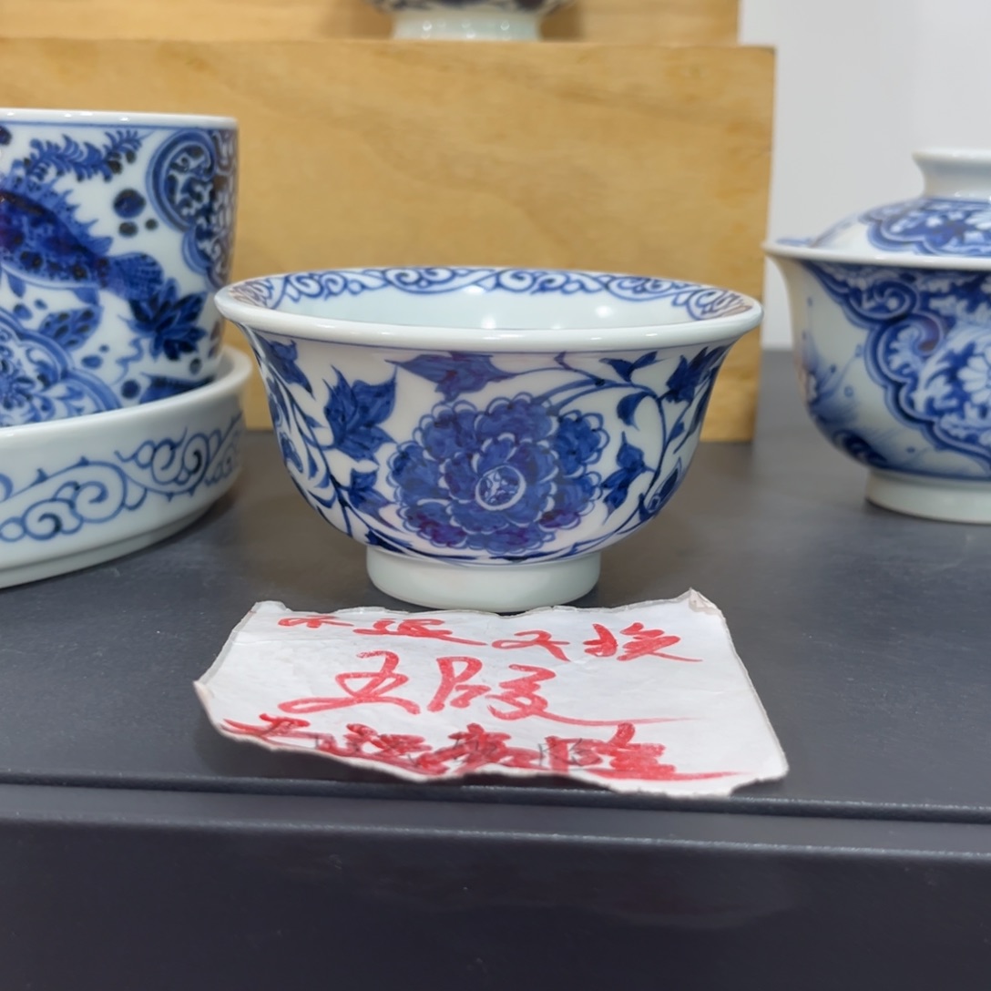 手绘仿元牡丹大压手