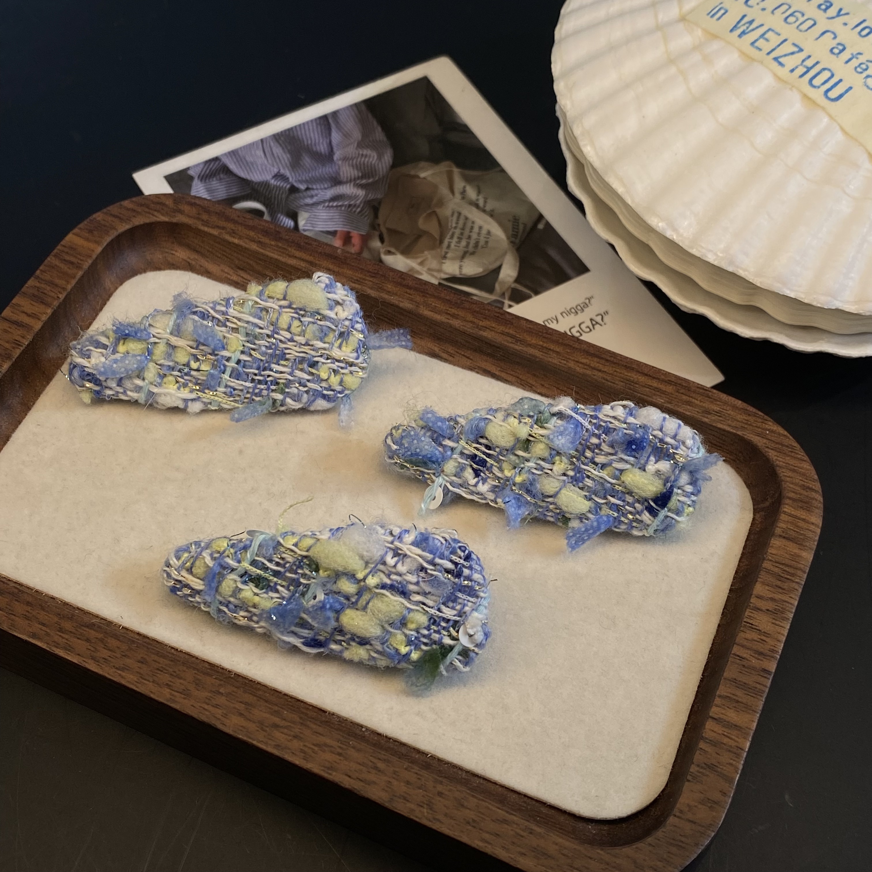 1512 时尚彩编3夹 蓝色