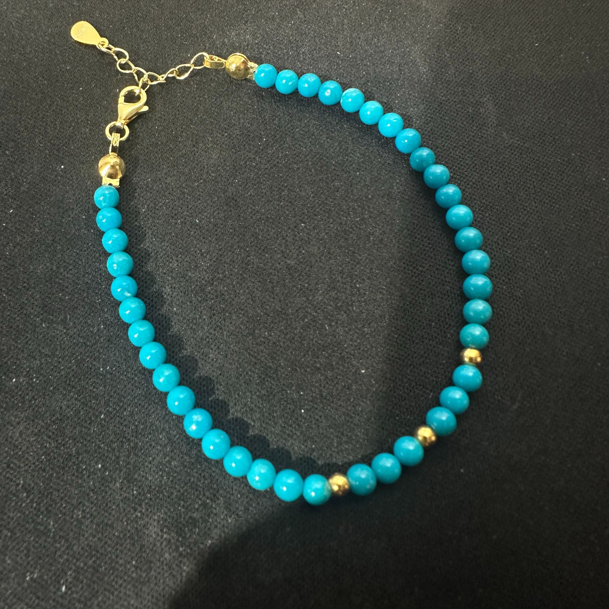 【灵熙专属】S925银绿松石美松手链  (约3mm)  XZ0193BZ A139