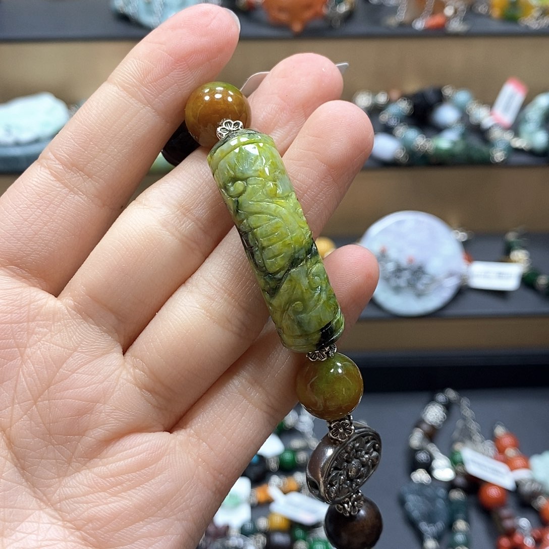 若***静翡翠未镶嵌手链手链