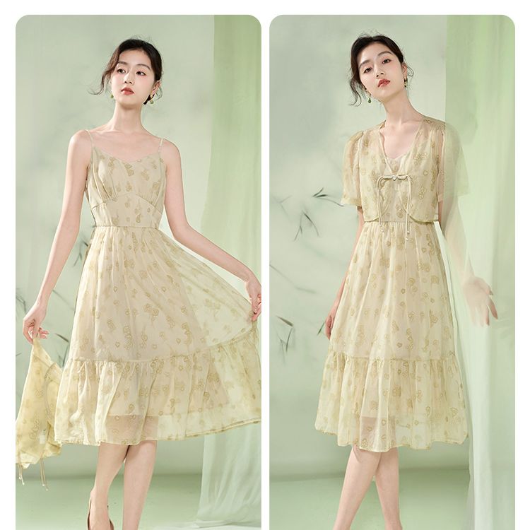 【绿子专属】T842253时尚套装 香影新中式套装女夏季新款绿色盘