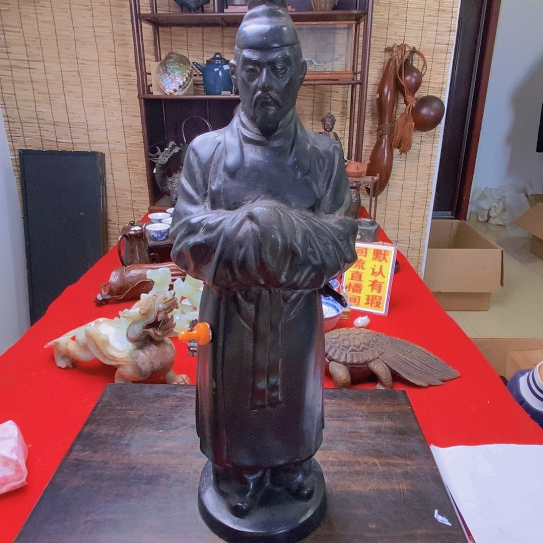 铁制家用人物摆件一客c13