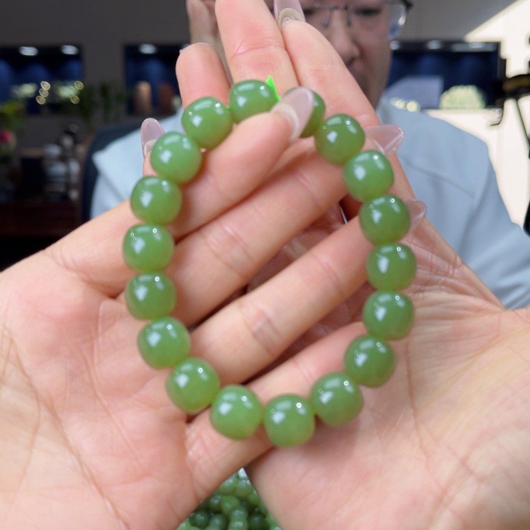 未镶嵌手串和田玉天然和田玉新疆若羌青黄口料12