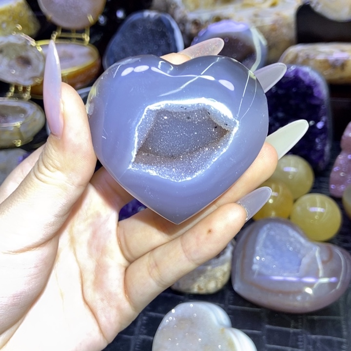 未镶嵌珠宝半成品水晶爱心