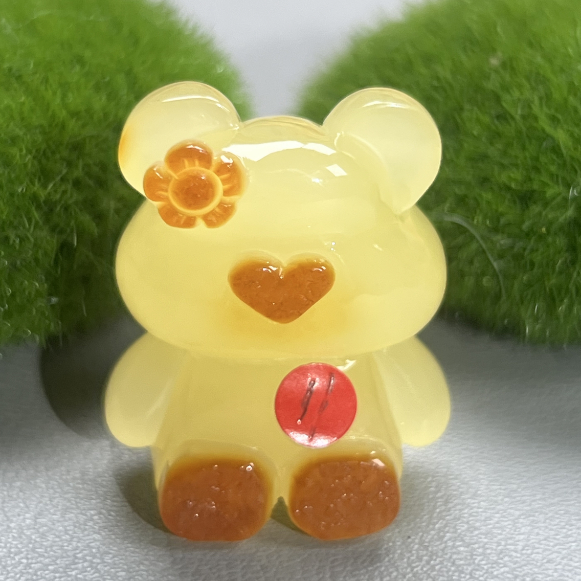 天然原矿无优化蜜蜡俏色小熊吊坠（高32x宽26.3x厚9.4）完美