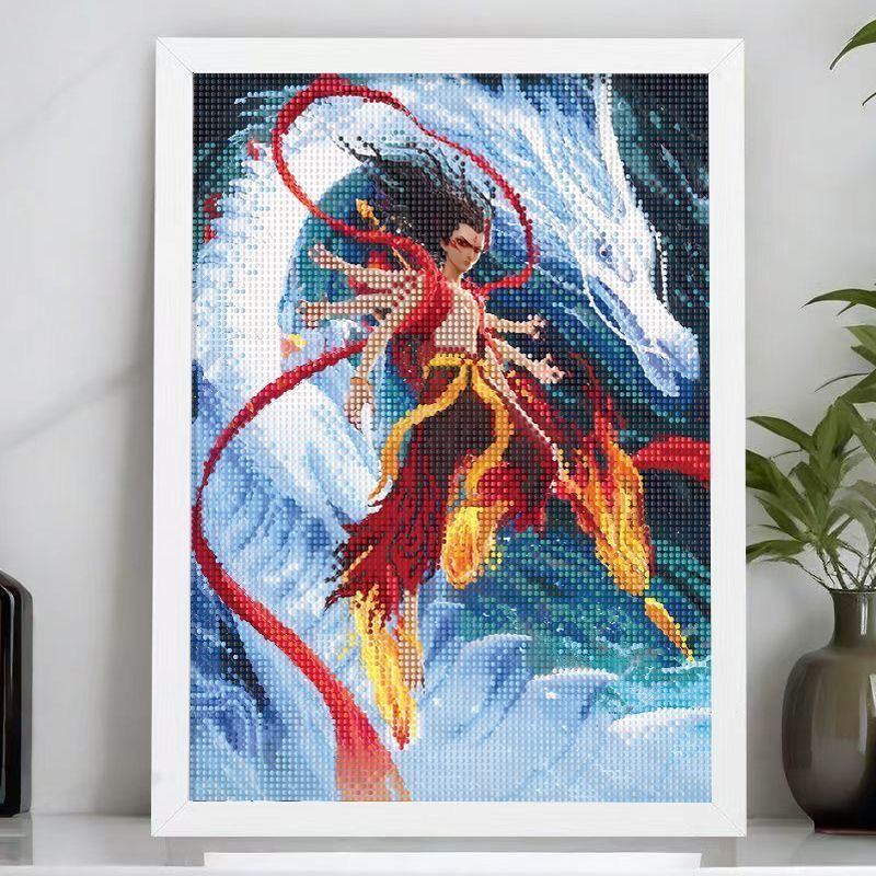 哪吒魔童十字绣新款客厅卧室挂画手工刺绣人物系列