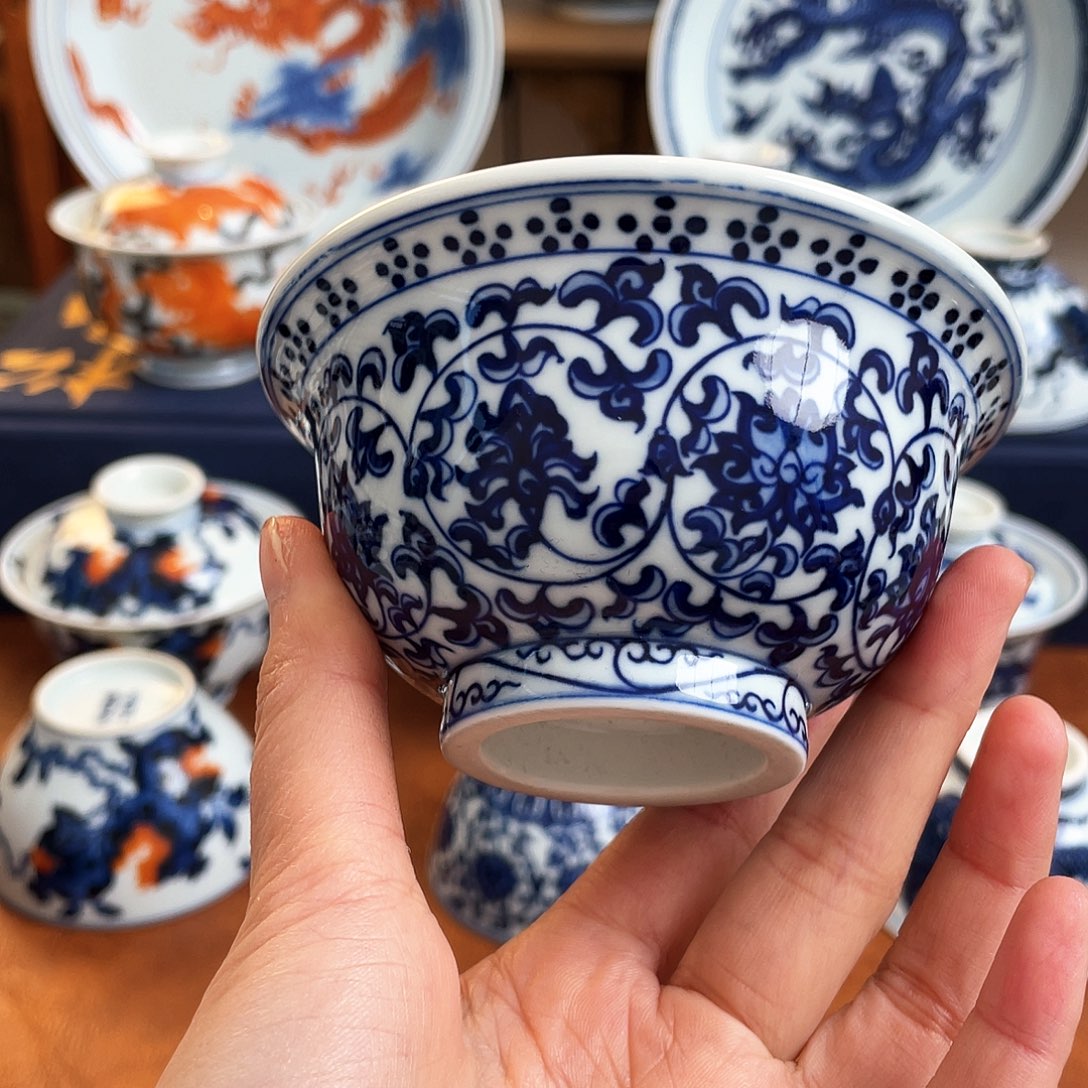 杯缠枝莲压手压手压手杯