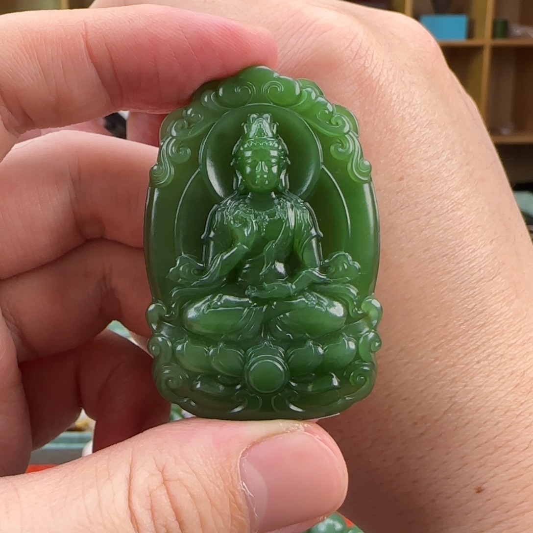 和田玉挂件未镶嵌星****8观音