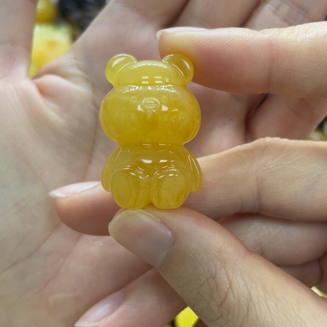琥珀未镶嵌裸石天然琥珀 俄料熊