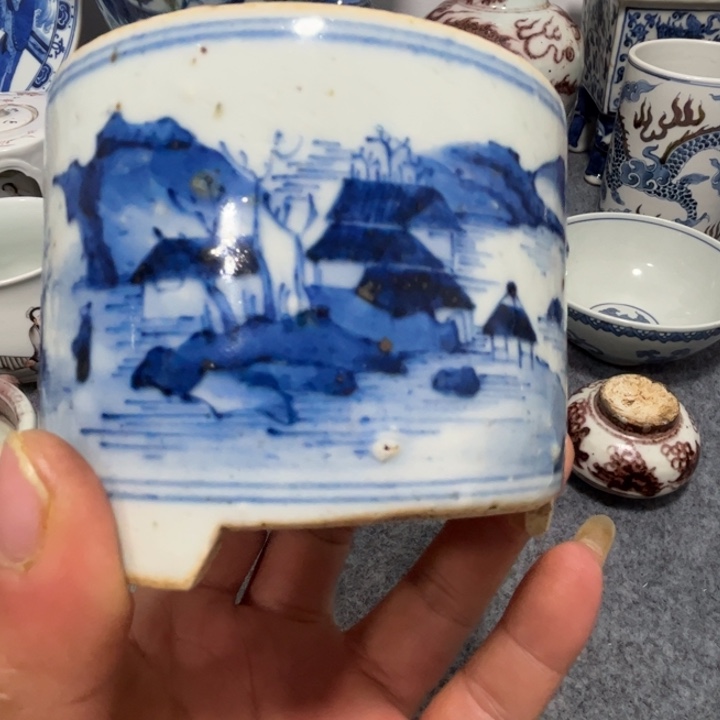 与***隅摆件陶景德镇陶瓷艺术品