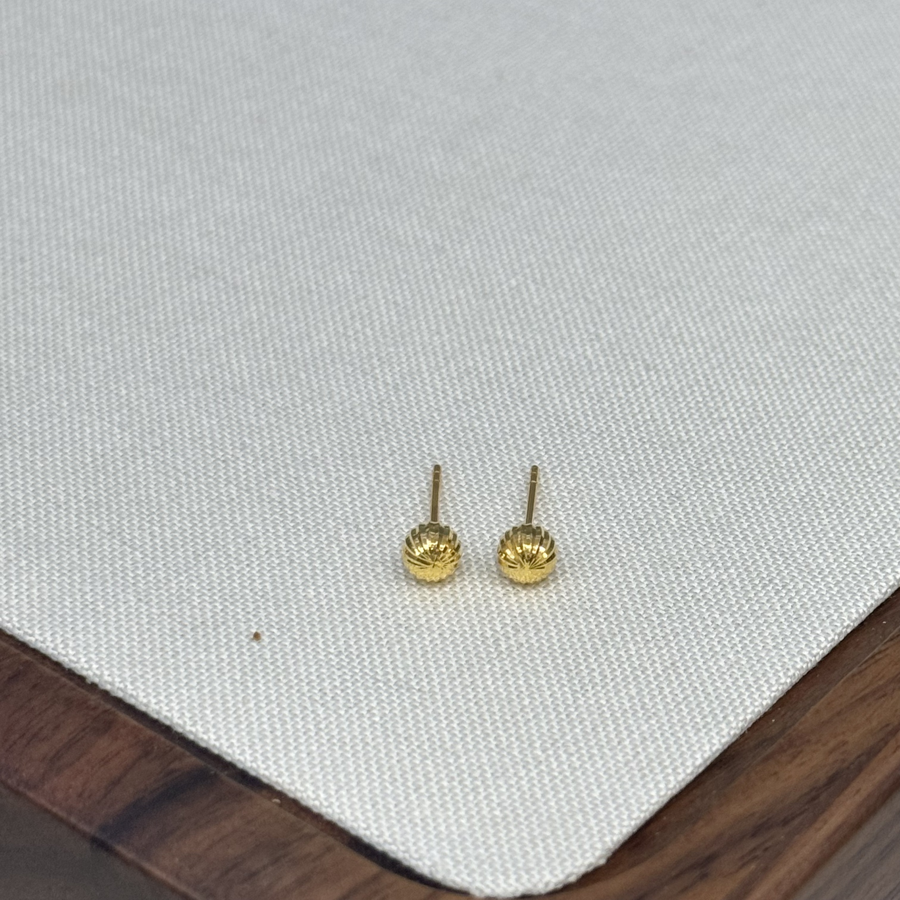 PT950【PT南瓜珠耳钉】铂金950首饰