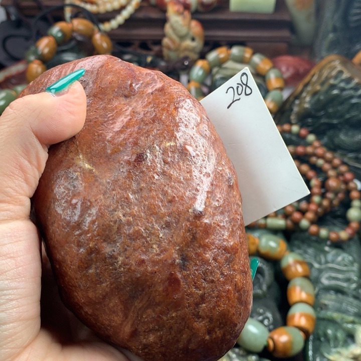 岫岩河磨玉（透闪石质玉）把件未镶嵌