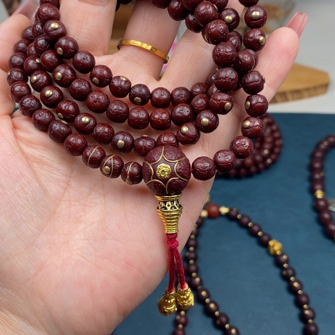 手串凤眼菩提108金钉7.6
