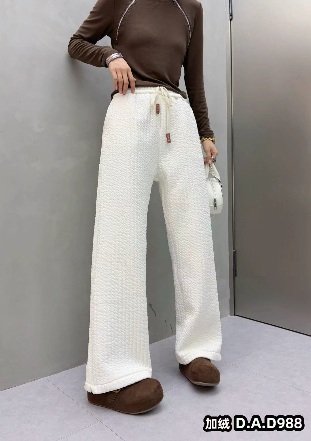 季公子推荐2025冬季加厚夹棉防风直筒裤988