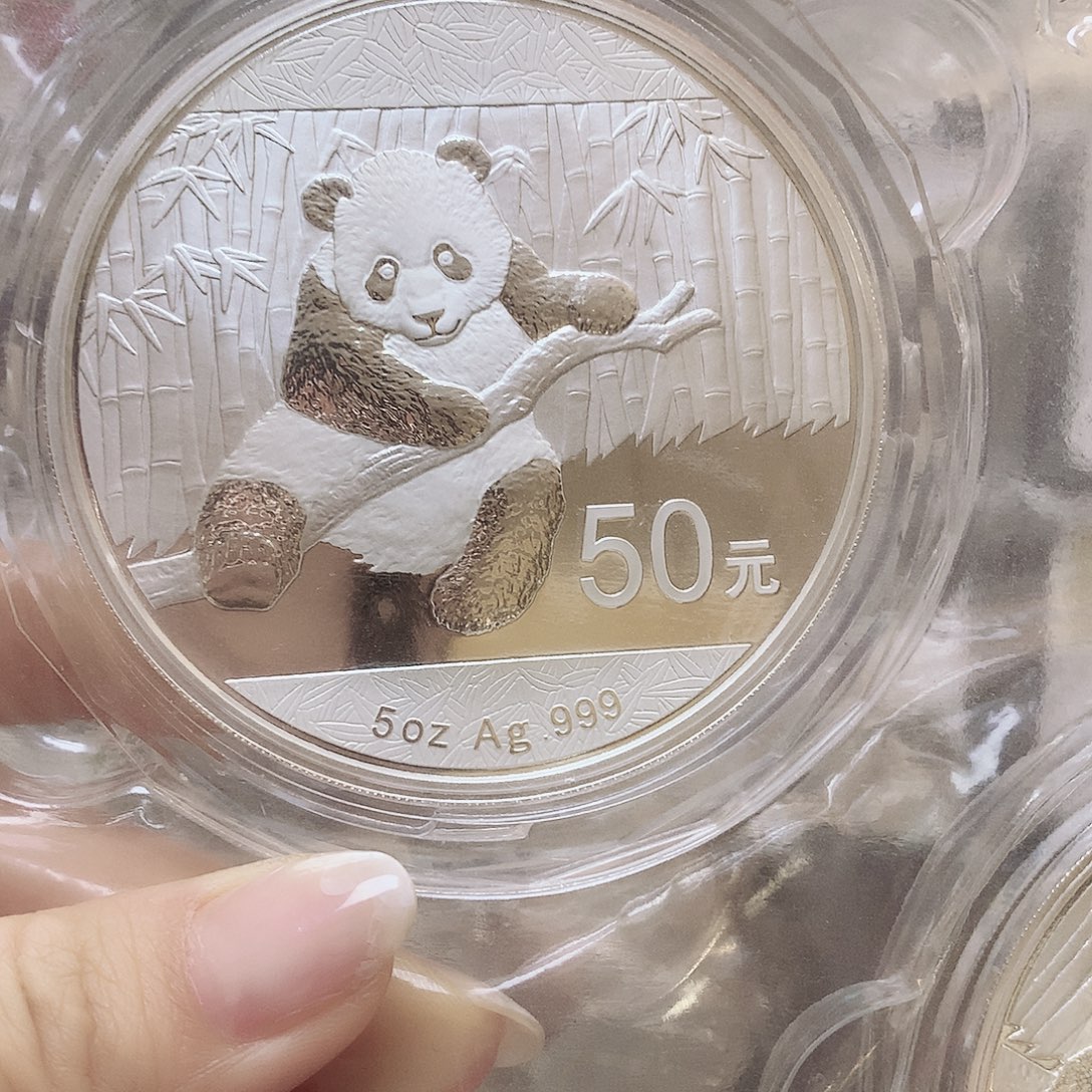 纯银2014年5盎司银猫盒证齐全