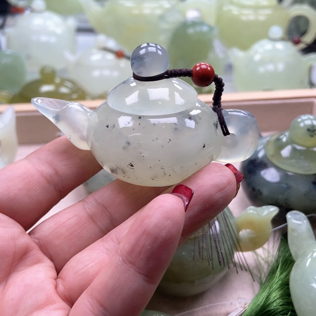 蛇纹石玉壶未镶嵌8***7
