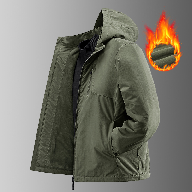 加绒保暖棉服冬季防风防水免烫男士加厚棉夹克男装休闲宽松外套
