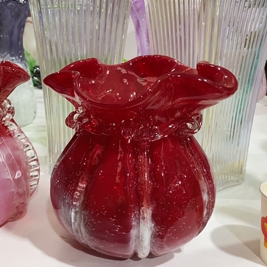 琉璃花瓶高28厘米口径18厘米