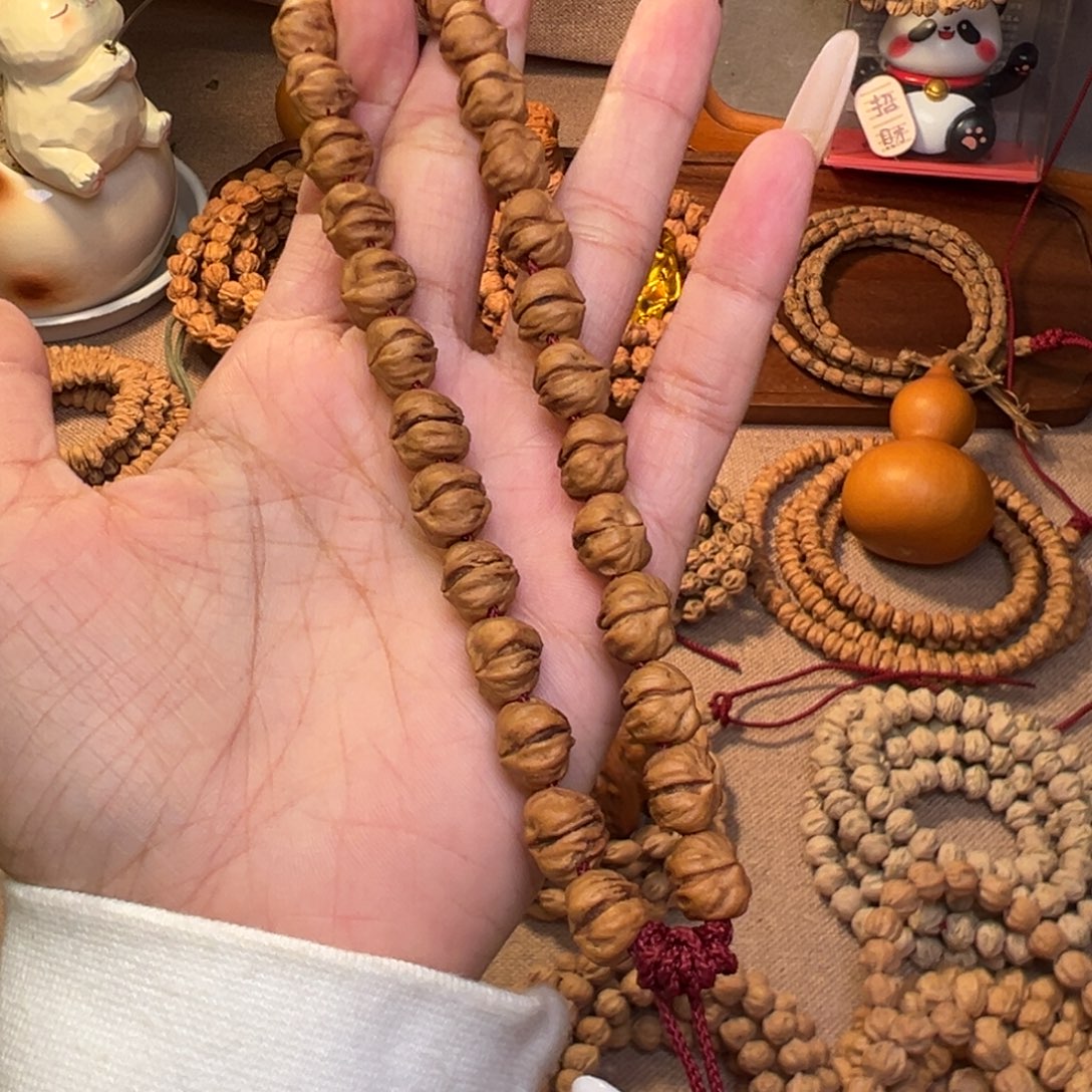 五***肉柏木吊坠双胞胎手持