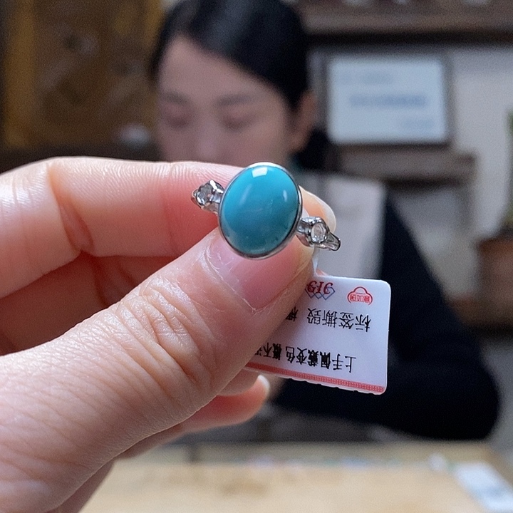 绿松石珠宝奇石银S925镶嵌