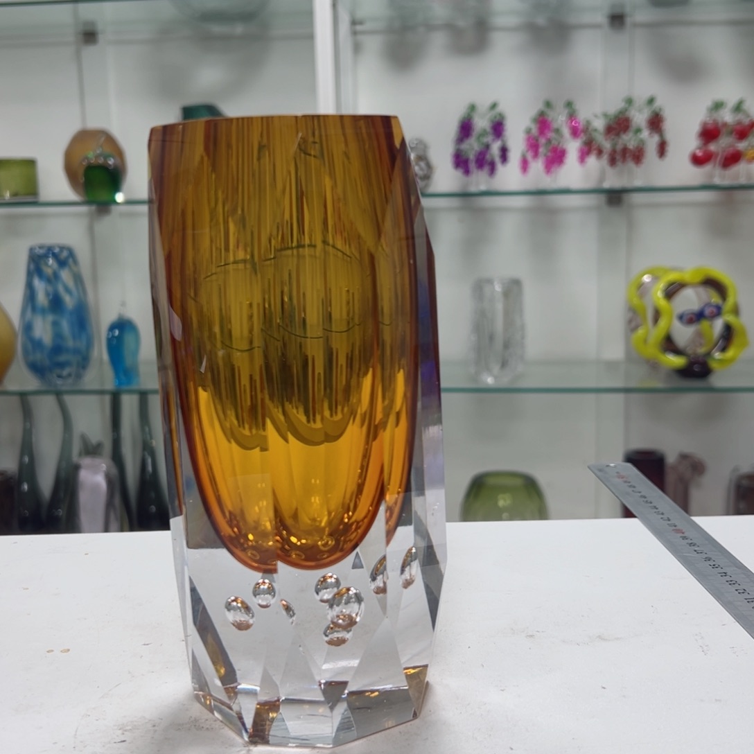 高 21 轻奢琉璃花器福利正常手工痕迹