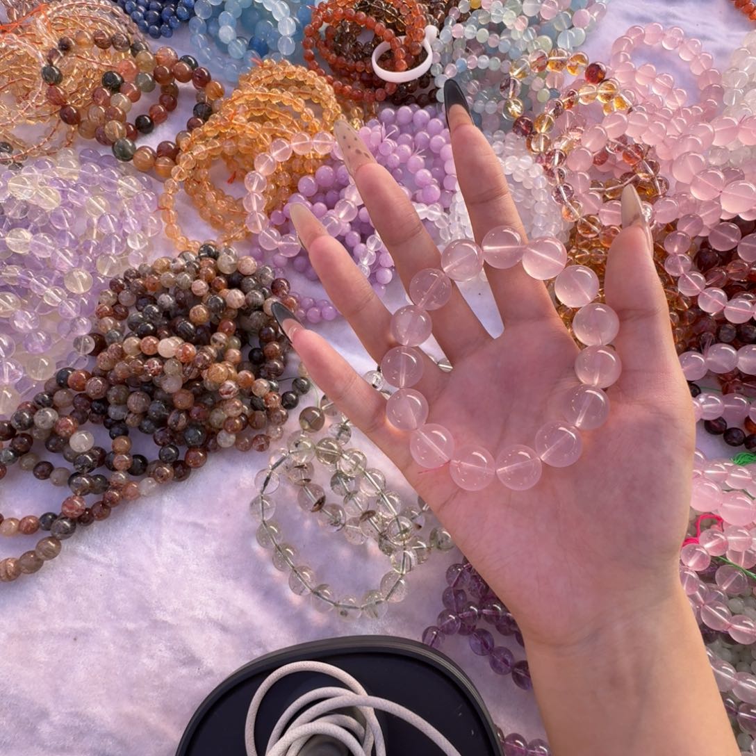 妮***可黄晶手镯银S925镶嵌水晶