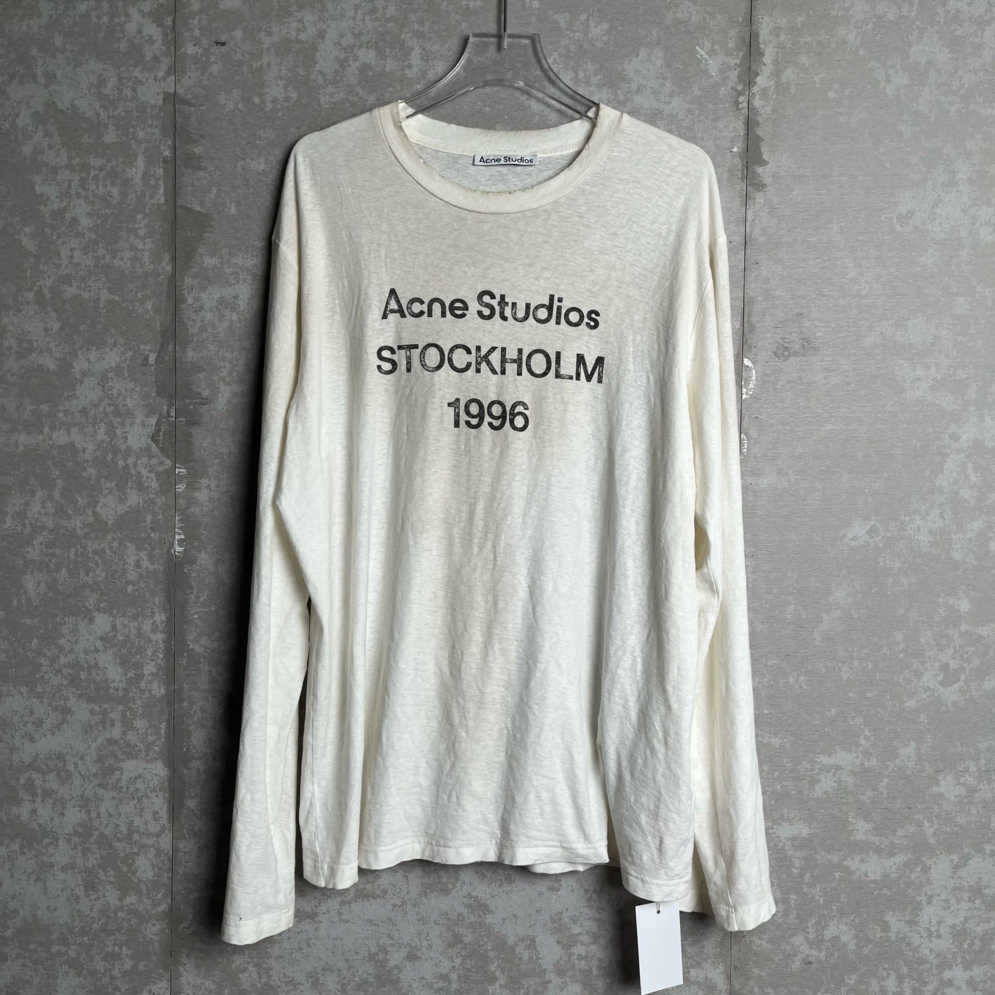 未使用 WE11 DONE L*1/Acne studio/做旧1996白色长袖/15585/JP