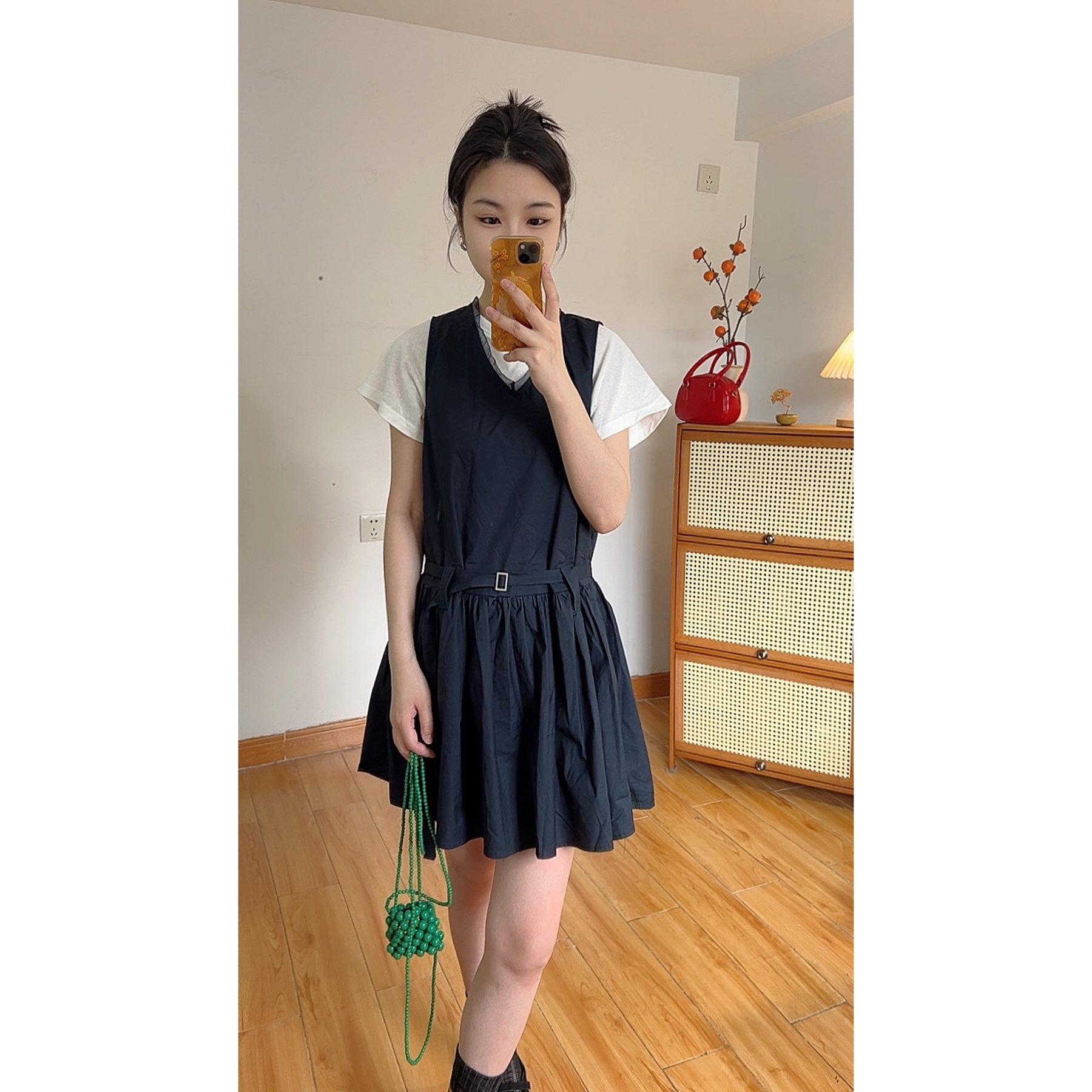 “美术馆” 韩系chic简约连衣裙套装