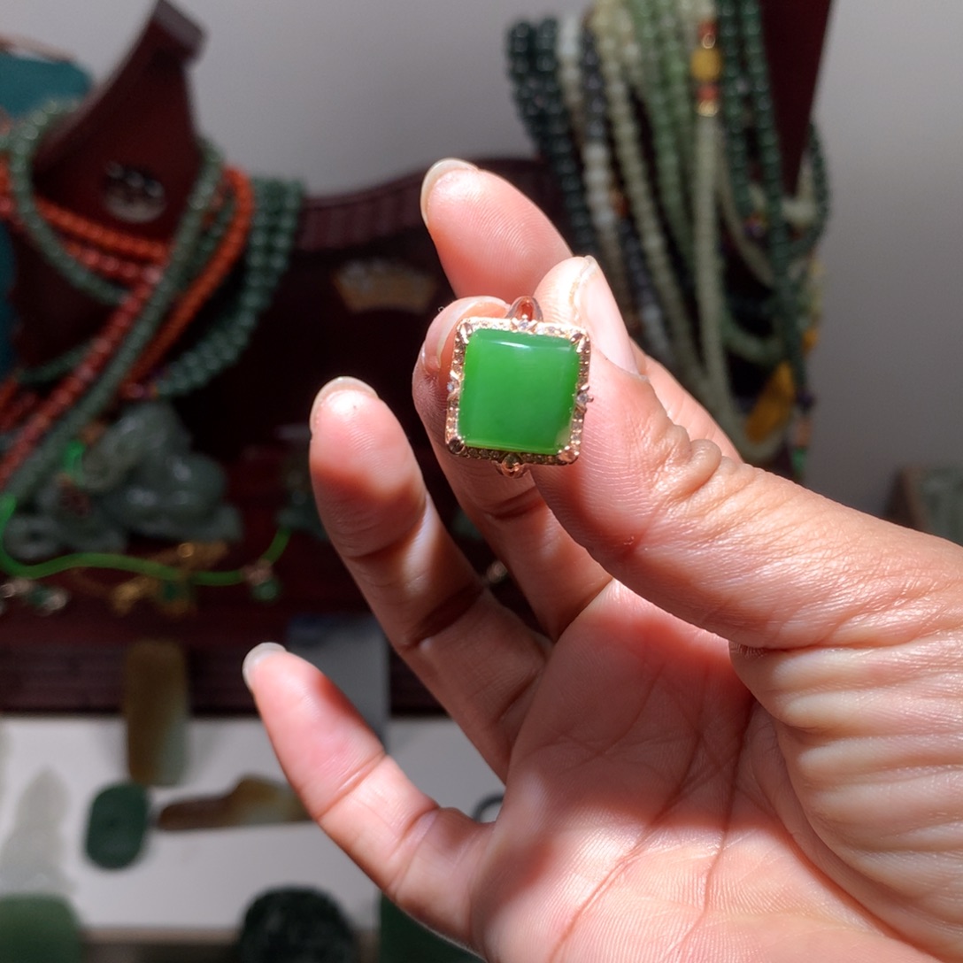 和田玉项链银S925镶嵌