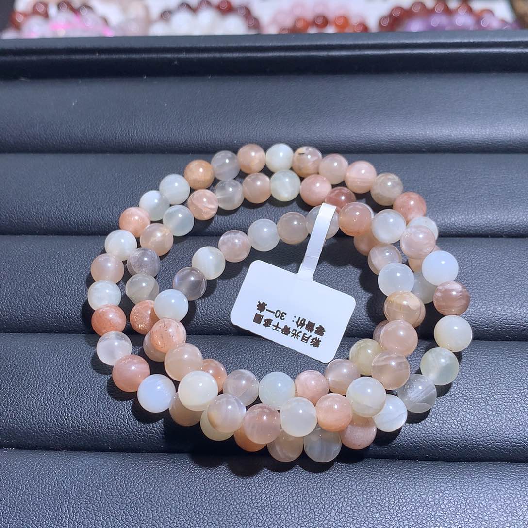 未镶嵌手链水晶彩骨干多圈7咪