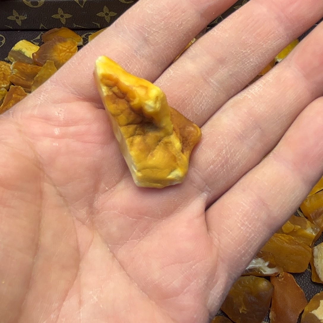 定制琥珀未镶嵌初*@耳钉