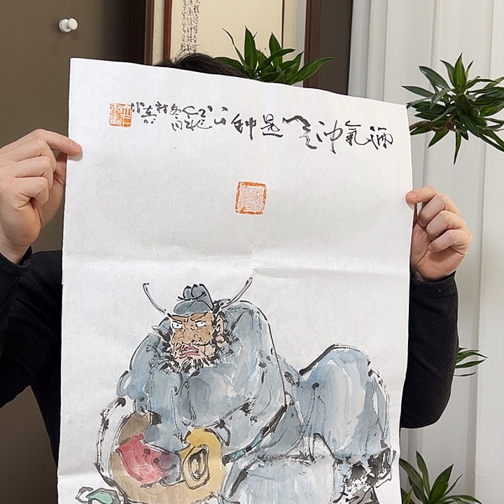 楚***韵国画林立仁  手绘原创