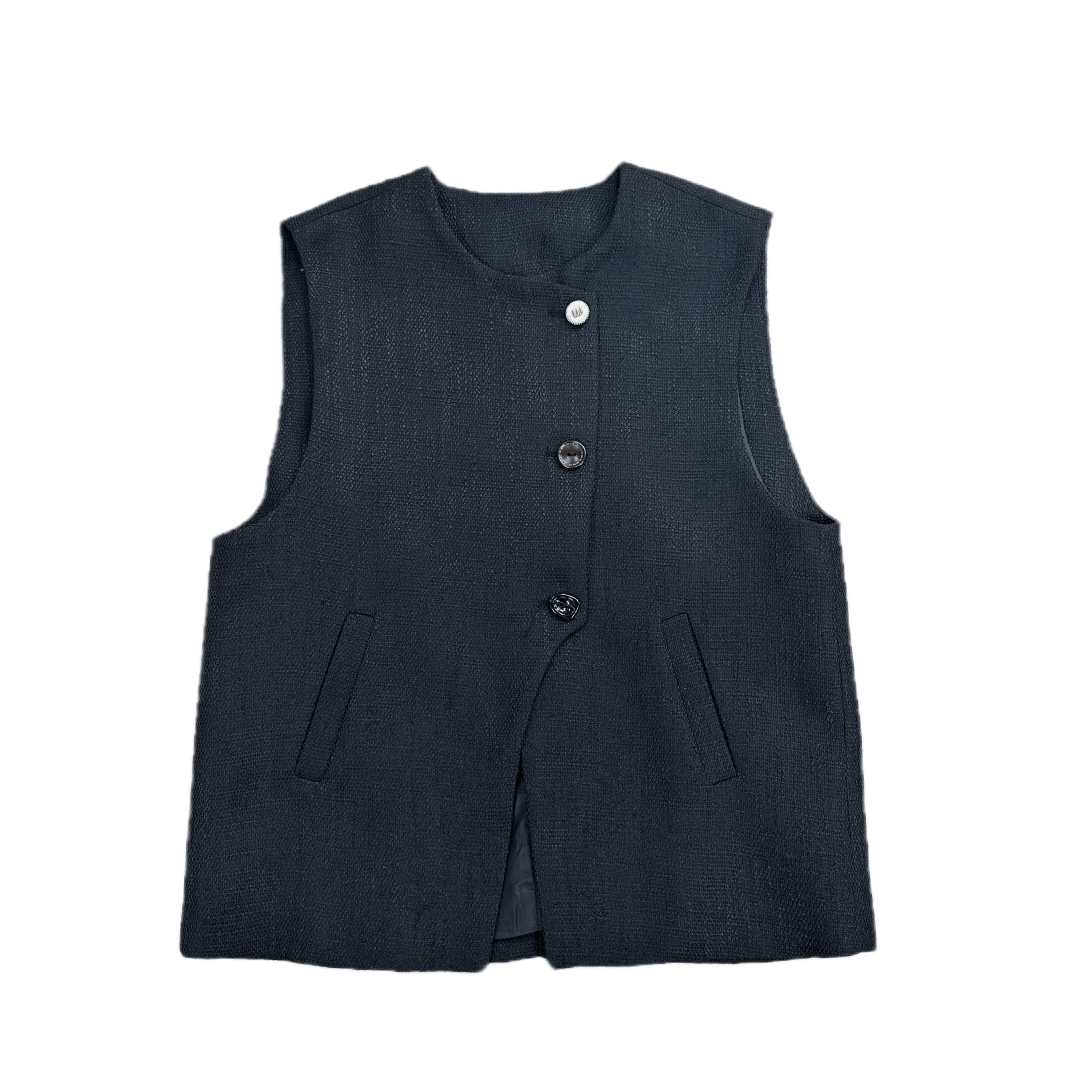 MUXI｜异型扣不规则百搭显瘦小众设计师马甲设计小众春游出行衣服