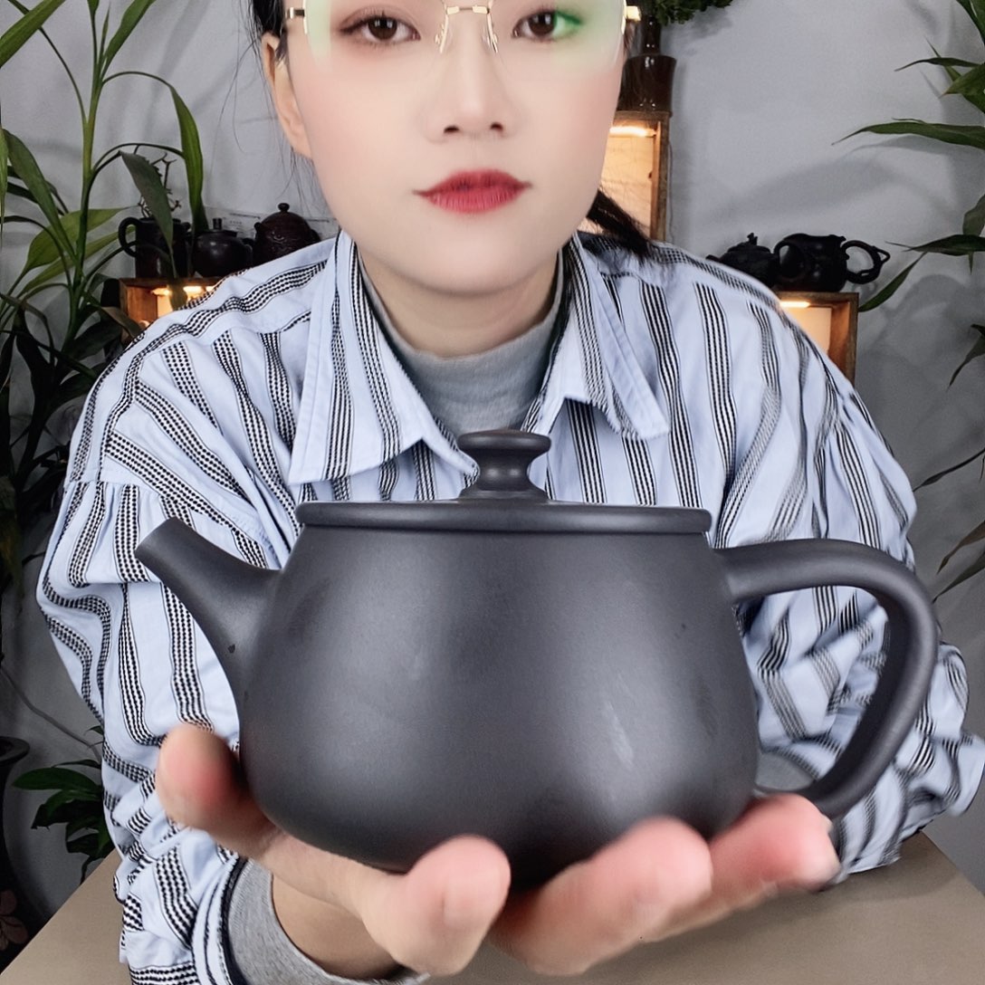 比****龟建水紫陶400黑金刚单壶