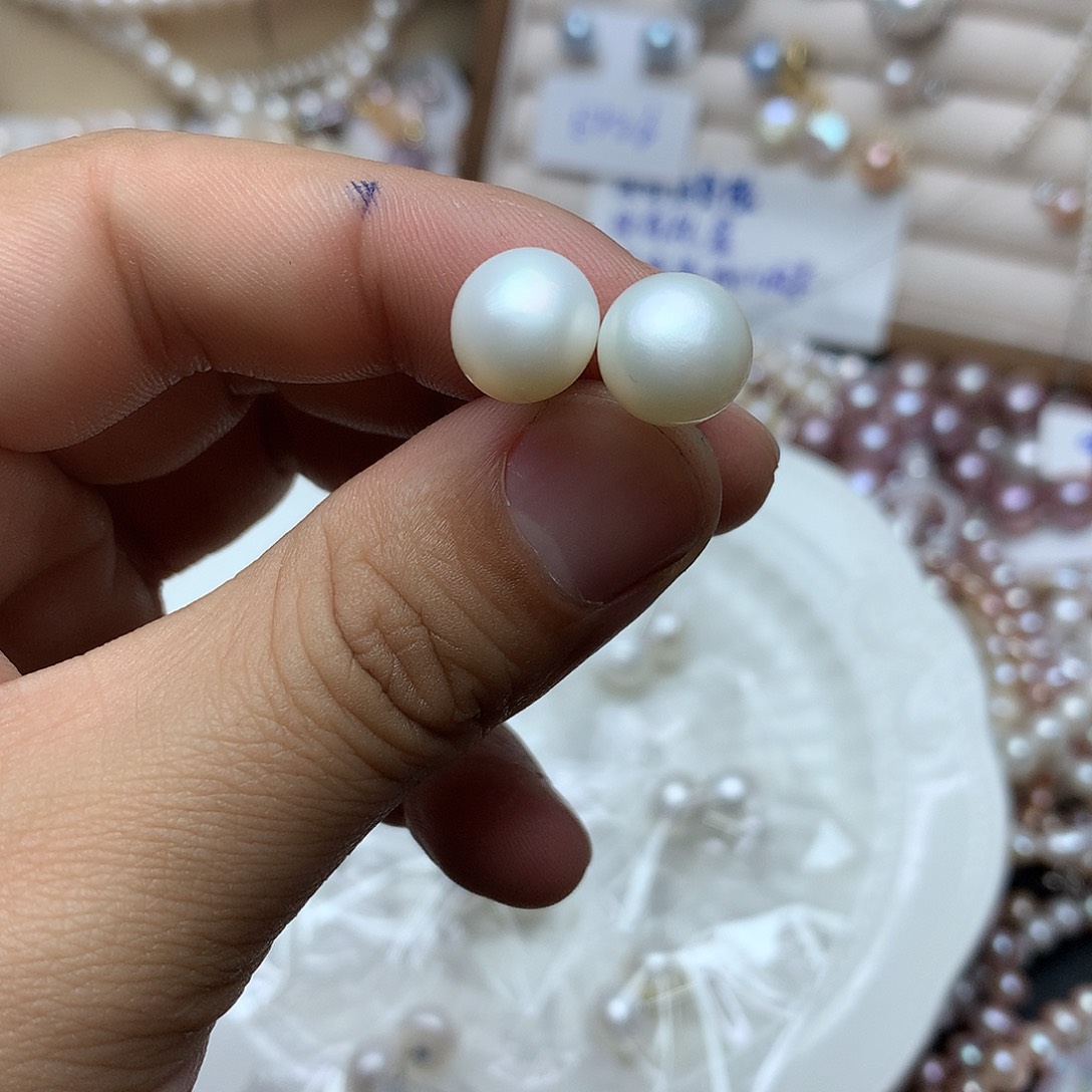 淡水珍珠10-11未镶嵌er12耳钉