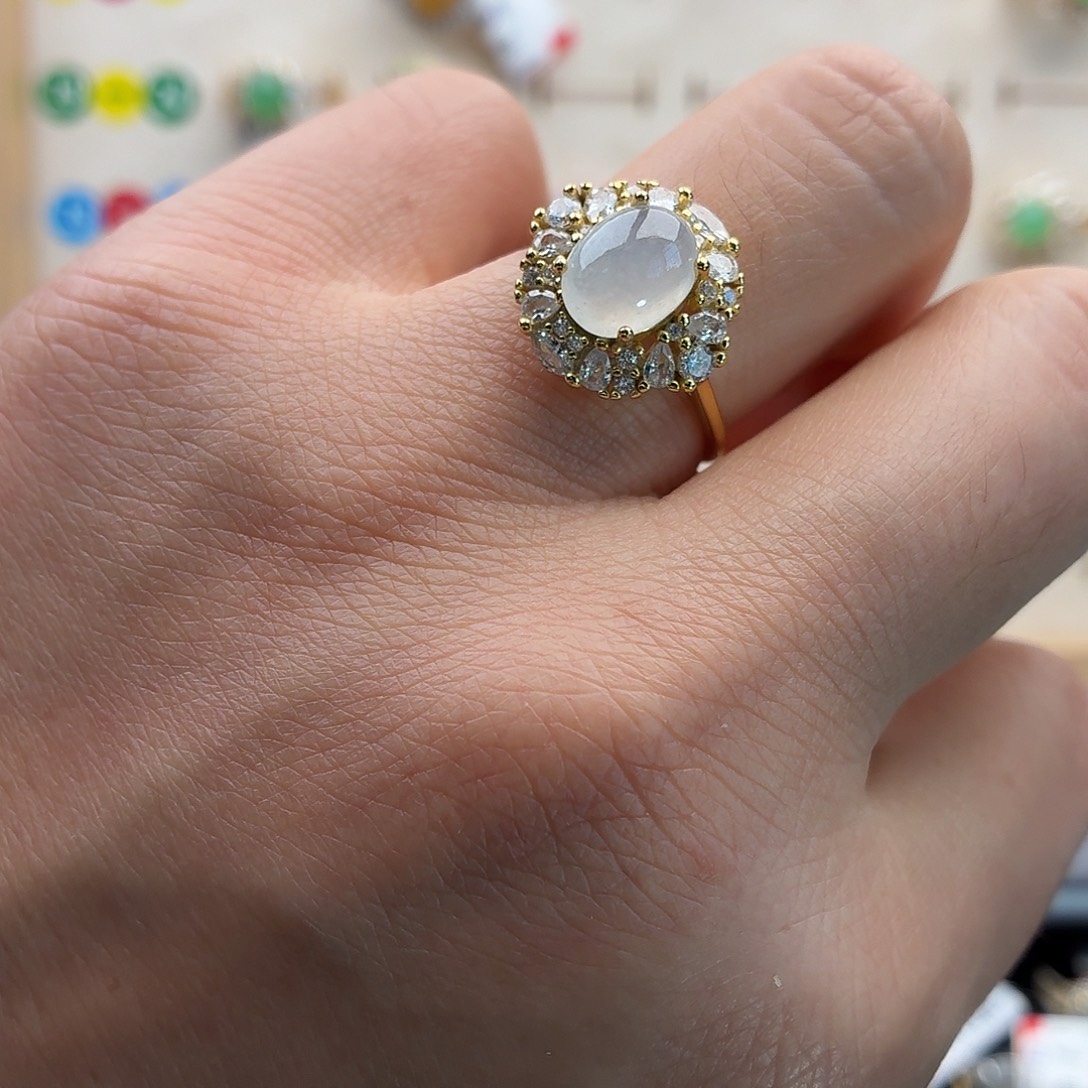 翡翠未镶嵌戒指天然缅甸翡翠A货