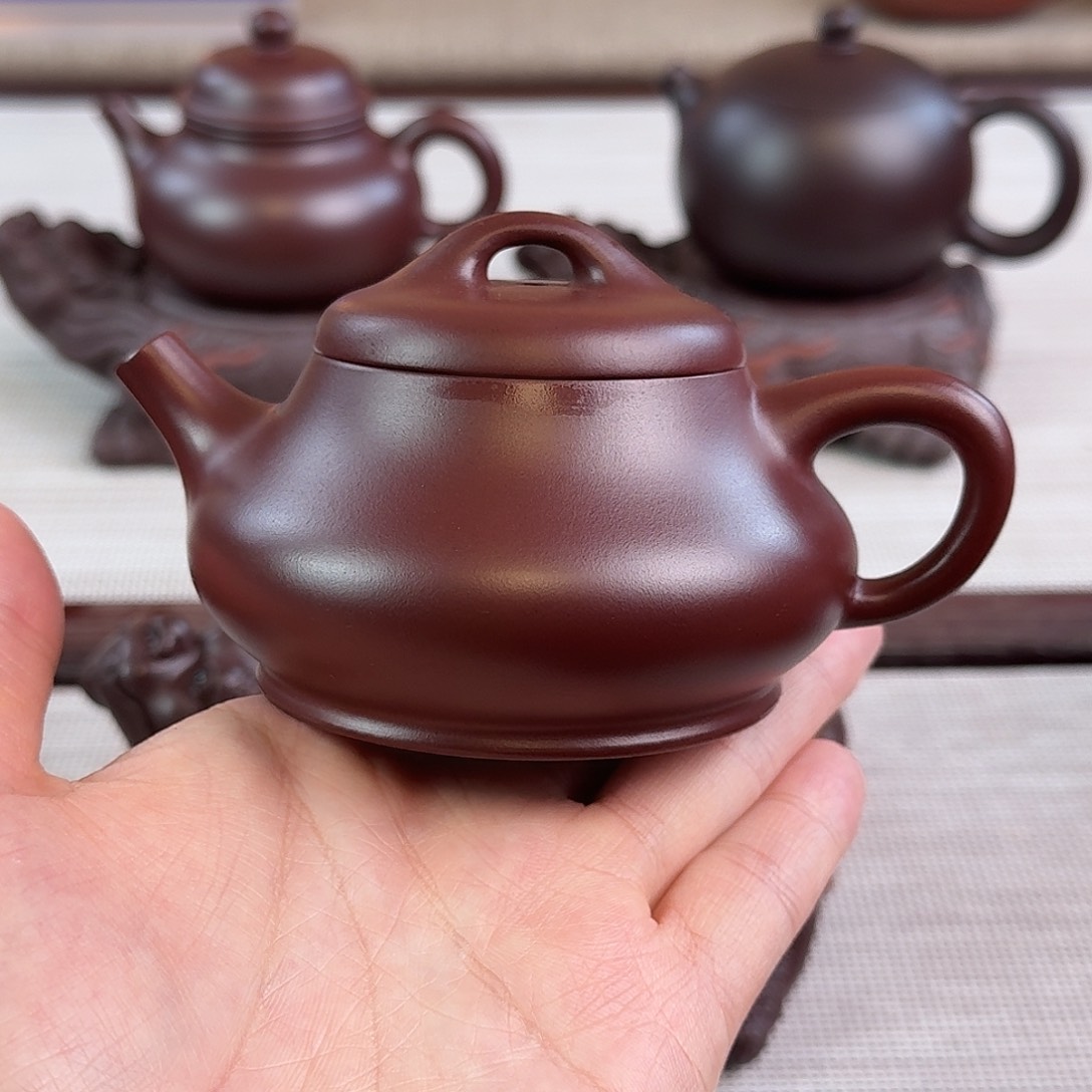 紫砂茶壶150cc龙血砂石瓢