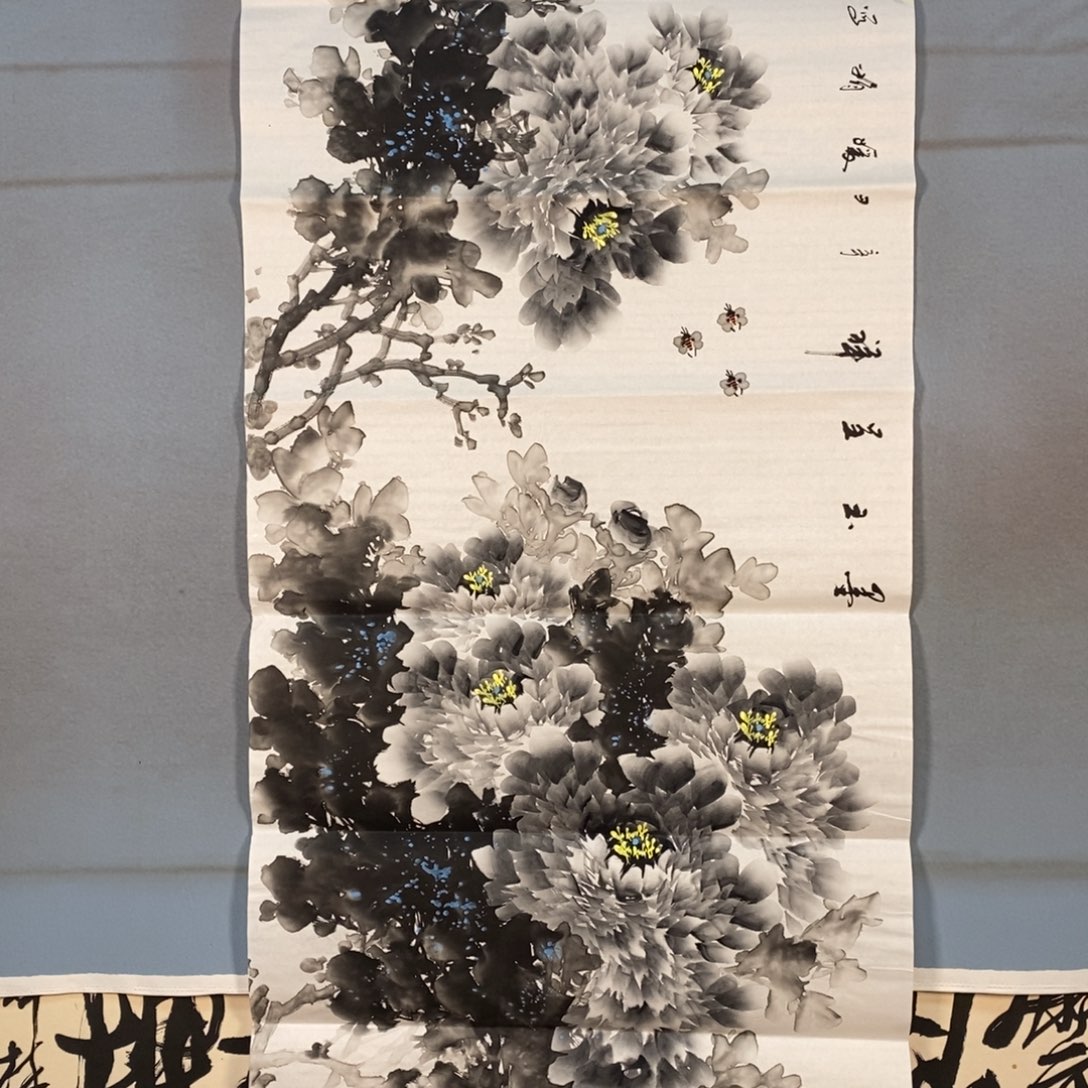 国画157牡丹花盛开的时候