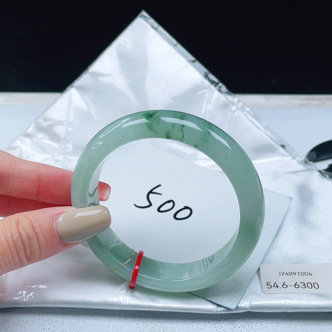 翡翠未镶嵌手镯54+正圈