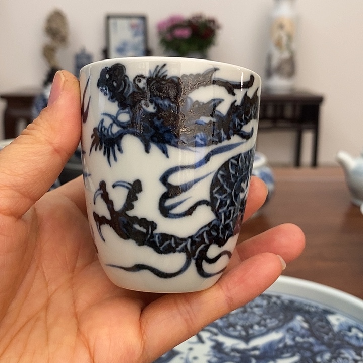 水***浪景德镇艺术柴窑单杯