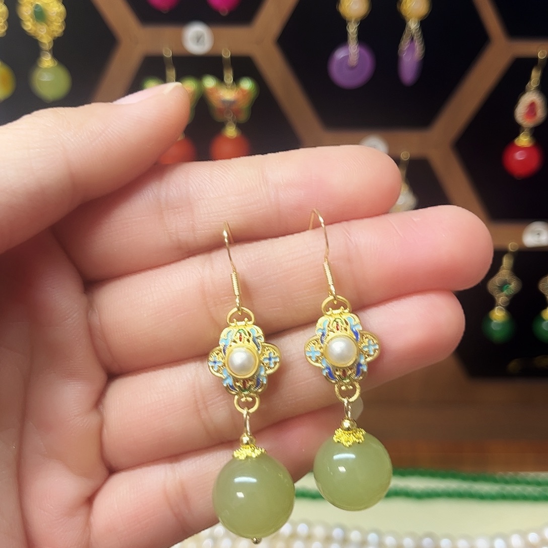 锆石合金925银耳饰