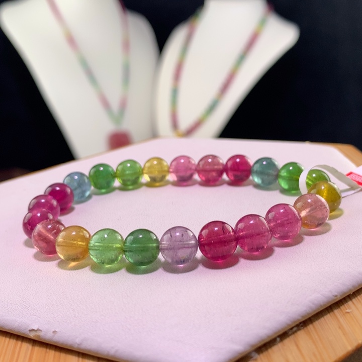 双色碧玺手链未镶嵌